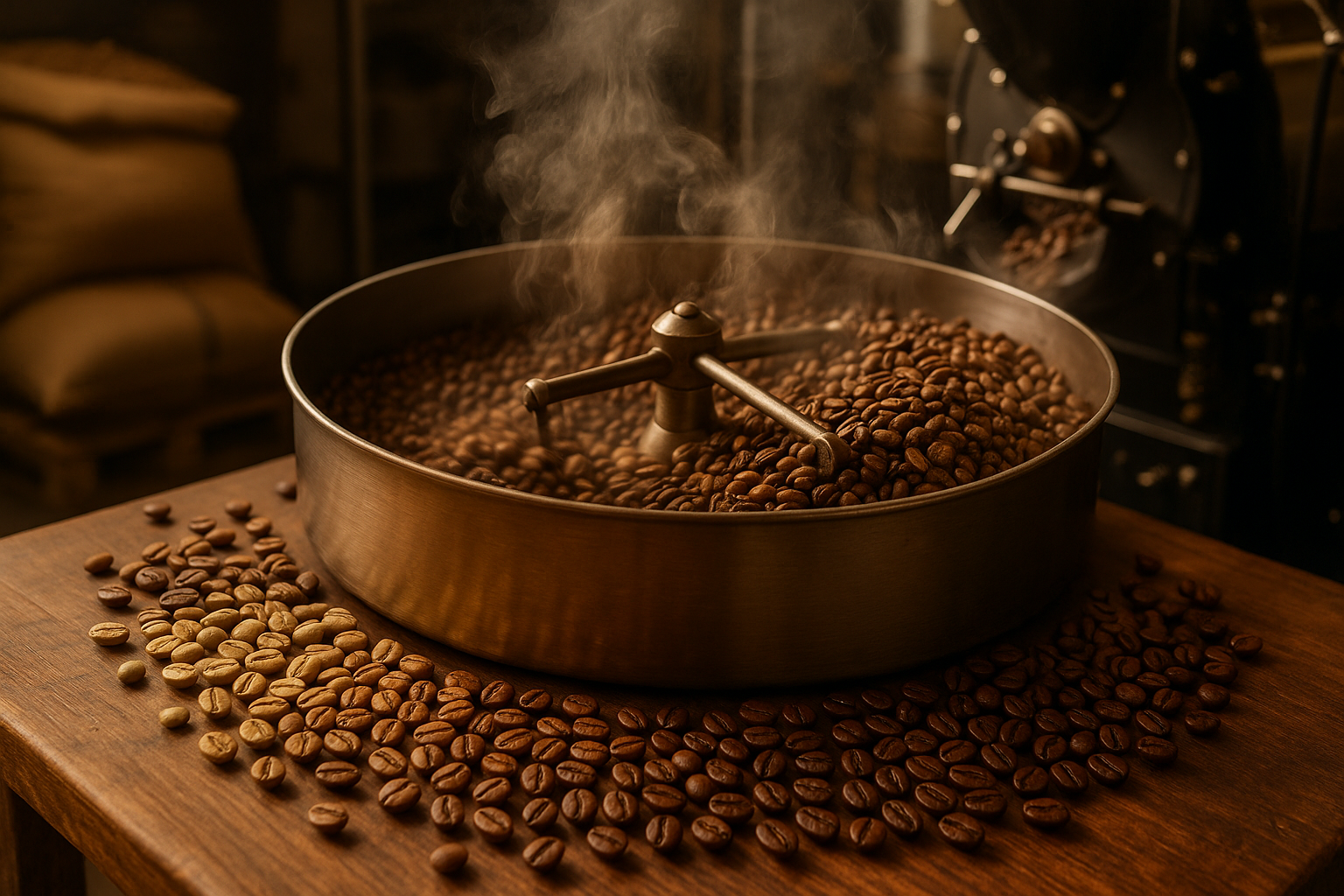 Roasting of arabica coffee